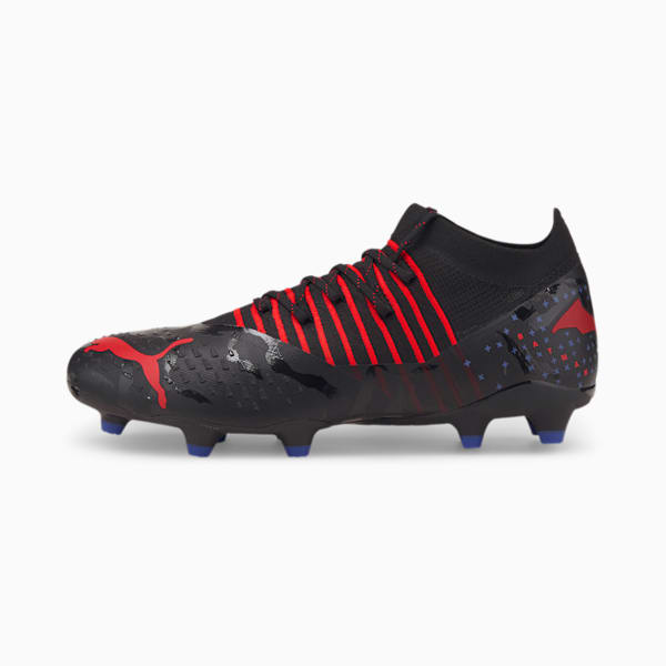 PUMA x BATMAN FUTURE 3.3 FG/AG Men's Soccer Cleats, Puma Black-High Risk Red-Surf The Web-Asphalt, extralarge