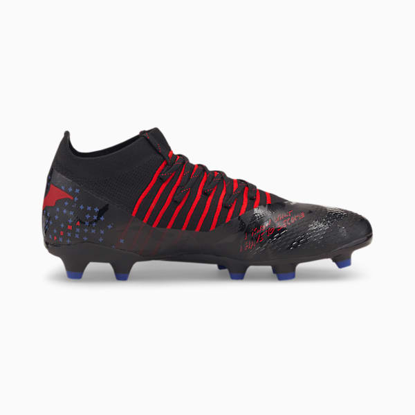 PUMA x BATMAN FUTURE 3.3 FG/AG Men's Soccer Cleats, Puma Black-High Risk Red-Surf The Web-Asphalt, extralarge