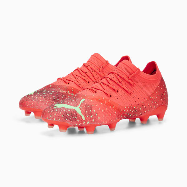 FUTURE 2.4 FG/AG Men's Soccer Cleats, Fiery Coral-Fizzy Light-Puma Black-Salmon