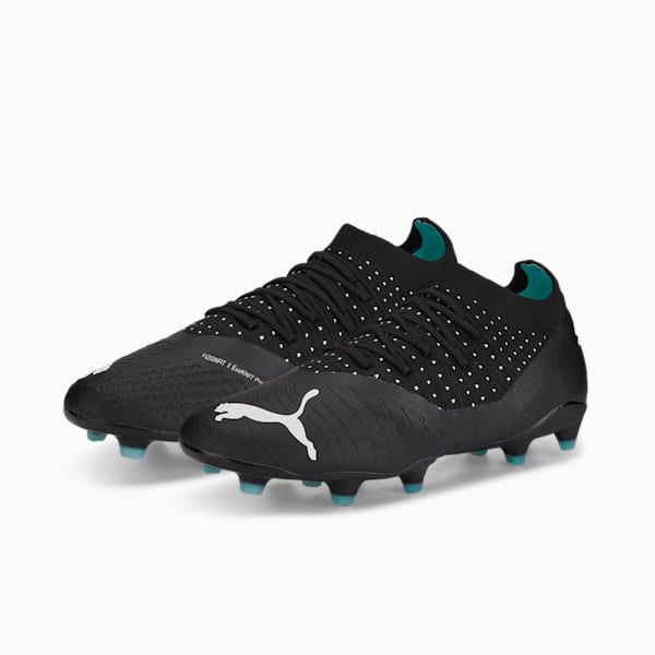 FUTURE 3.4 FG/AG Football Boots Men, Puma Black-Quarry-Elektro Aqua-Puma White, extralarge-IND
