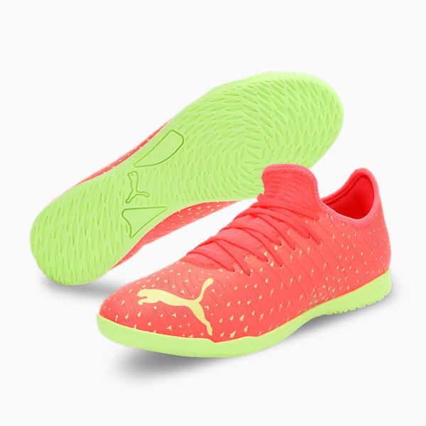 FUTURE 4.4 Men's Indoor Court Shoes, Fiery Coral-Fizzy Light-Puma Black-Salmon, extralarge-IND