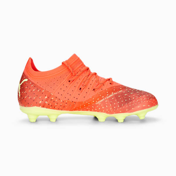 FUTURE 2.4 FG/AG Soccer Cleats Big Kids, Fiery Coral-Fizzy Light-Puma Black-Salmon, extralarge