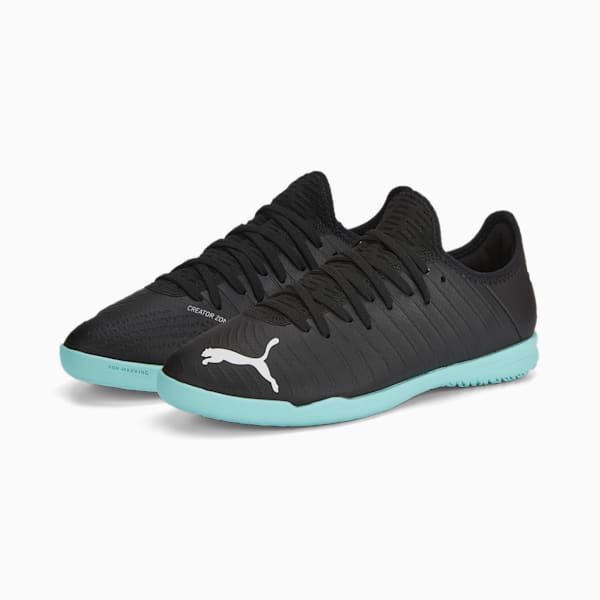 FUTURE 4.4 Youth Indoor Court Shoes, Puma Black-Puma White-Elektro Aqua, extralarge-IND