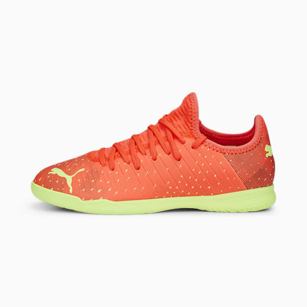 FUTURE 4.4 Youth Indoor Court Shoes, Fiery Coral-Fizzy Light-Puma Black-Salmon, extralarge-AUS