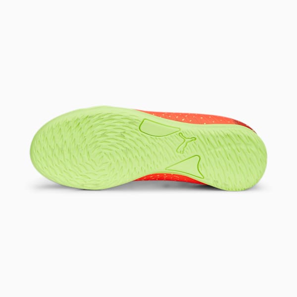 FUTURE 4.4 Youth Indoor Turf Football Boots, Fiery Coral-Fizzy Light-Puma Black-Salmon, extralarge-IND