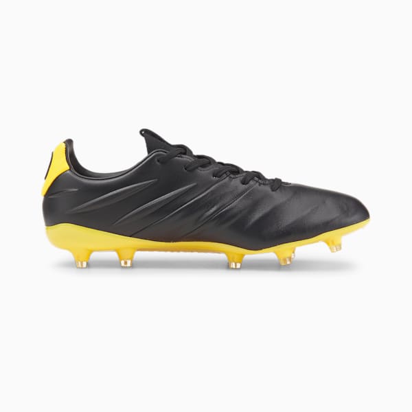 KING Platinum 21 Turbo FG/AG Men's Football Boots, Puma Black-Lemon Chrome