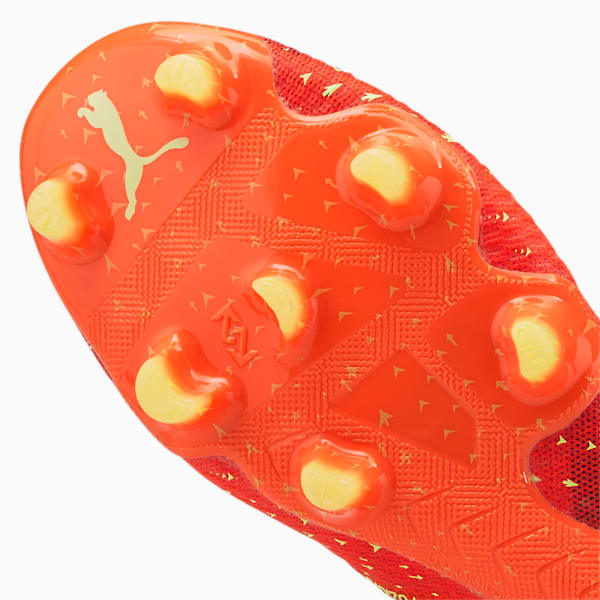 Tacos de fútbol FUTURE 1.4 FG/AG para mujer, Fiery Coral-Fizzy Light-Puma Black-Salmon, extralarge