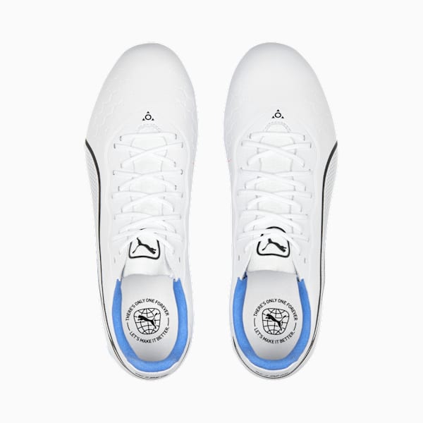 KING PRO Football Boots, PUMA White-PUMA Black-Blue Glimmer-Ultra Orange, extralarge-IND