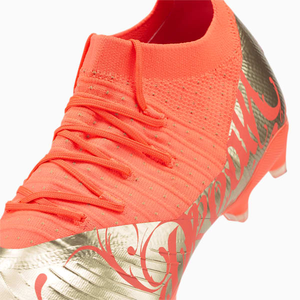 Neymar Jr FUTURE 3.4 FG/AG Football Boots Men, Fiery Coral-Gold
