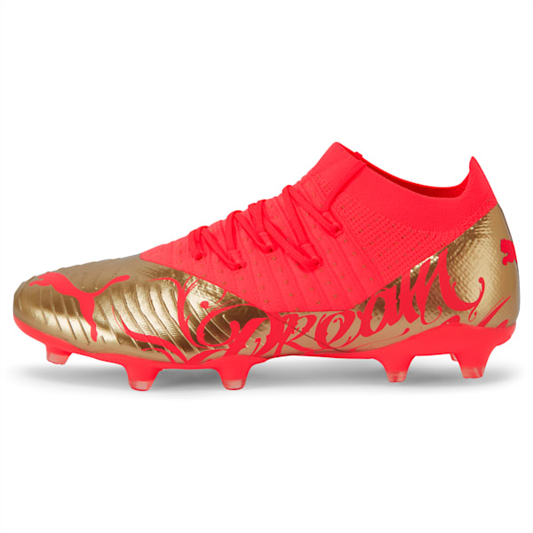 Neymar Jr FUTURE 3.4 FG/AG Football Boots Men, Fiery Coral-Gold