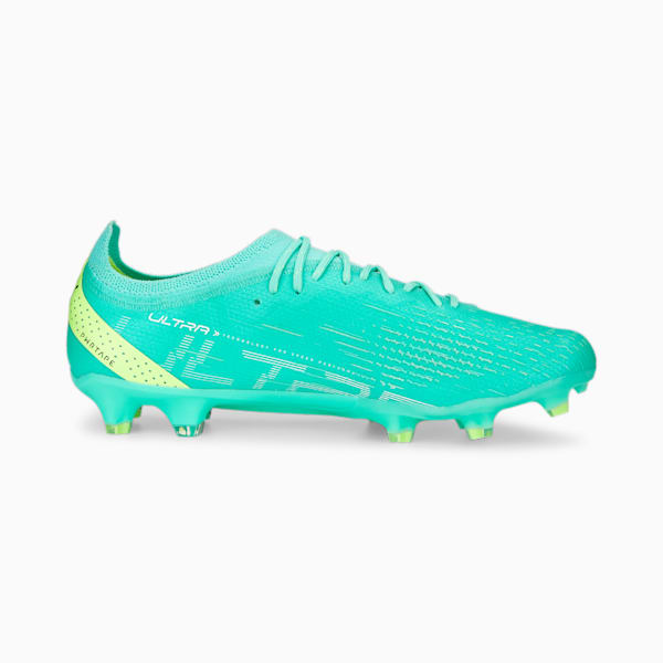 ULTRA ULTIMATE FG/AG Soccer Cleats, Electric Peppermint-PUMA White-Fast Yellow