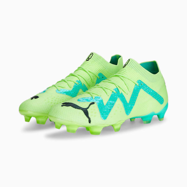 FUTURE ULTIMATE FG/AG Unisex Soccer Cleats, Fast Yellow-PUMA Black-Electric Peppermint, extralarge-IND