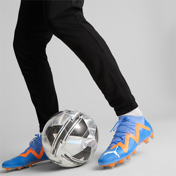 FUTURE PRO Unisex Football Boots, Blue Glimmer-PUMA White-Ultra Orange, extralarge-IND