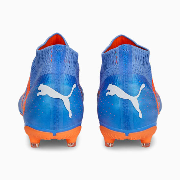 FUTURE Match+ LL FG/AG Football Boots, Blue Glimmer-PUMA White-Ultra Orange, extralarge-GBR