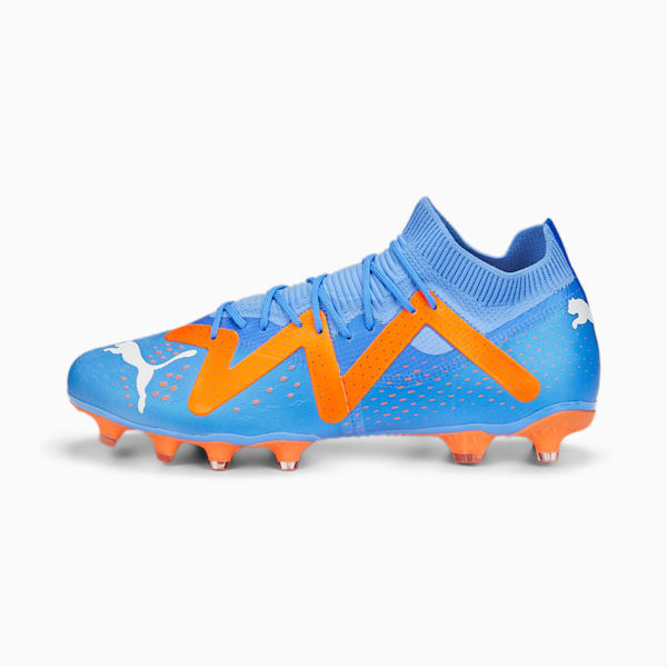 FUTURE MATCH Football Boots, Blue Glimmer-PUMA White-Ultra Orange, extralarge-IND