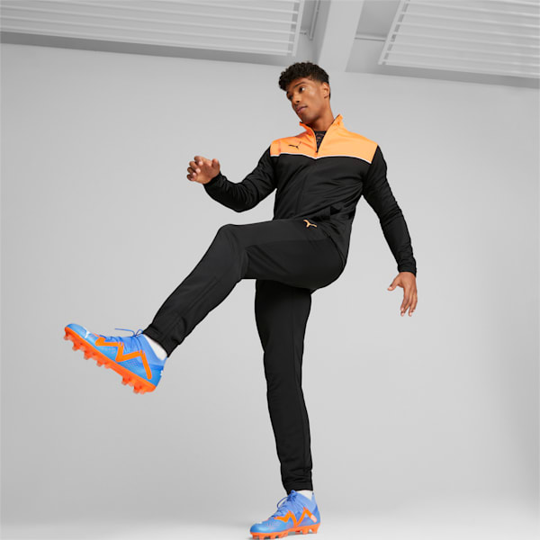 メンズ フューチャー マッチ HG/AG サッカー スパイク, Blue Glimmer-PUMA White-Ultra Orange