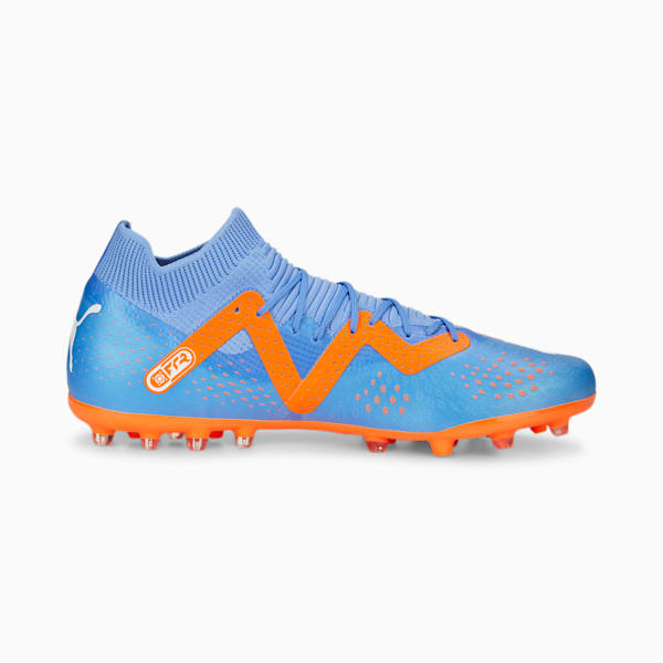 FUTURE Match MG Football Boots, Blue Glimmer-PUMA White-Ultra Orange