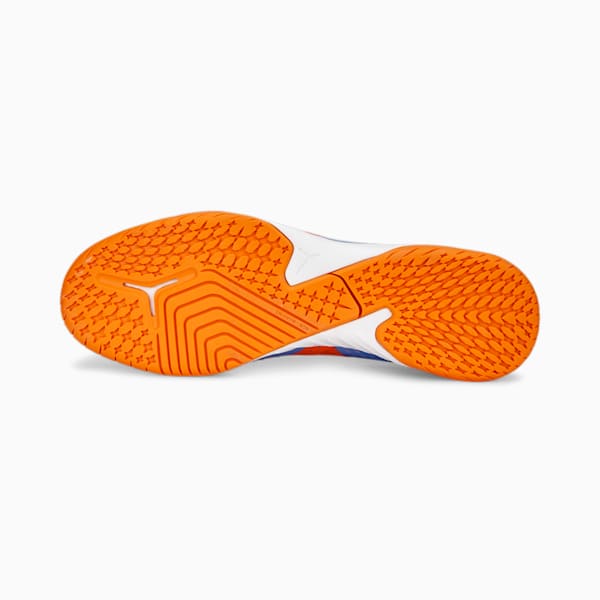 FUTURE MATCH Unisex Indoor Turf Football Boots, Blue Glimmer-PUMA White-Ultra Orange, extralarge-IND