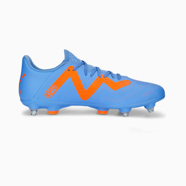 FUTURE PLAY MxSG Football Boots, Blue Glimmer-PUMA White-Ultra Orange