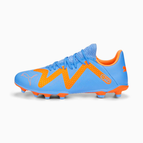 FUTURE PLAY Football Boots, Blue Glimmer-PUMA White-Ultra Orange, extralarge-IND