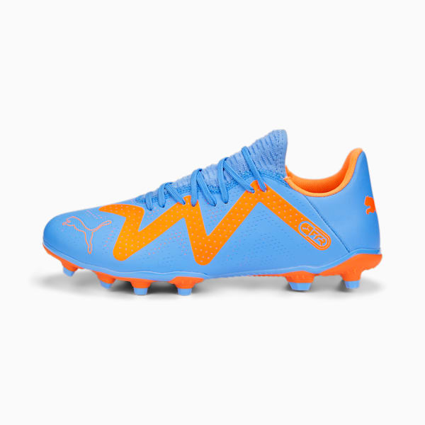 FUTURE PLAY Unisex Football Boots, Blue Glimmer-PUMA White-Ultra Orange, extralarge-IND