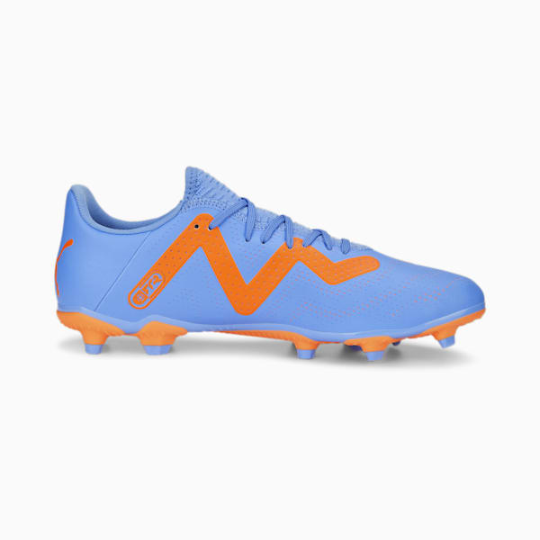 FUTURE PLAY Unisex Football Boots, Blue Glimmer-PUMA White-Ultra Orange, extralarge-AUS