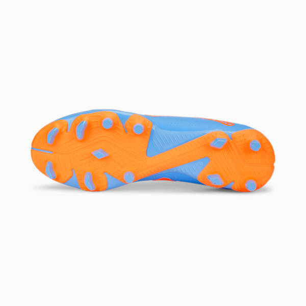 FUTURE Play FG/AG Women's Soccer Cleats, Blue Glimmer-PUMA White-Ultra Orange, extralarge