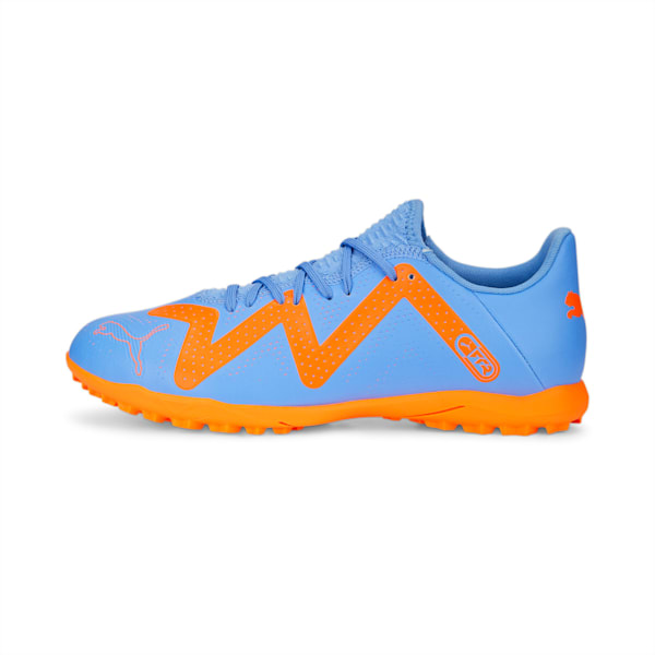 FUTURE PLAY Unisex Turf Trainers, Blue Glimmer-PUMA White-Ultra Orange, extralarge-IND