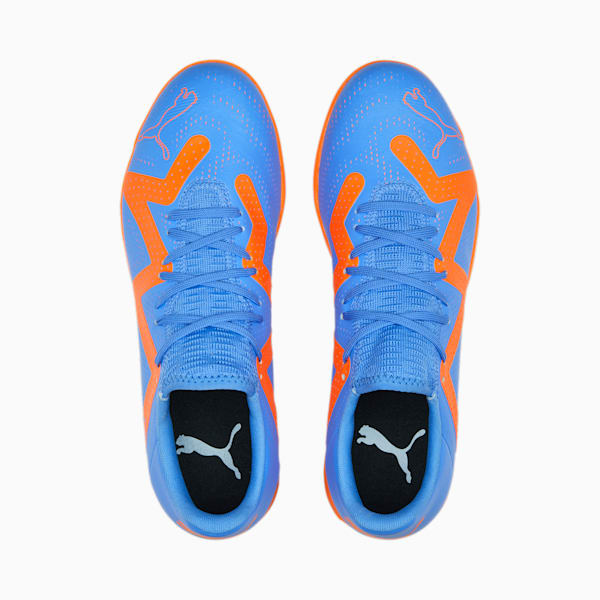 FUTURE Play TT Football Boots, Blue Glimmer-PUMA White-Ultra Orange, extralarge-IND