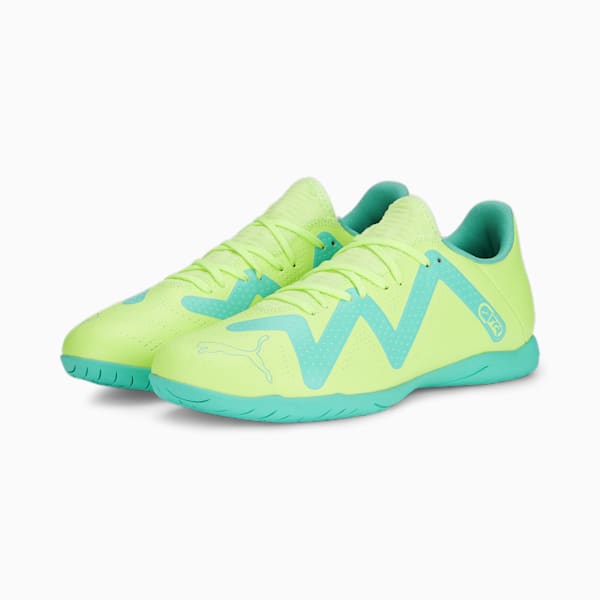 FUTURE PLAY Unisex Indoor Court Shoes, Fast Yellow-PUMA Black-Electric Peppermint, extralarge-IND