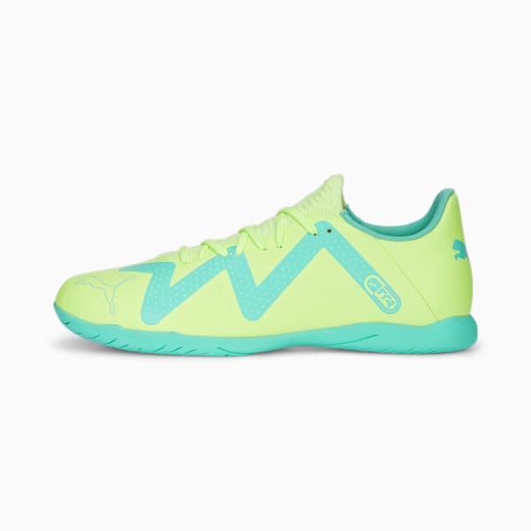 FUTURE PLAY Unisex Indoor Court Shoes, Fast Yellow-PUMA Black-Electric Peppermint, extralarge-IND