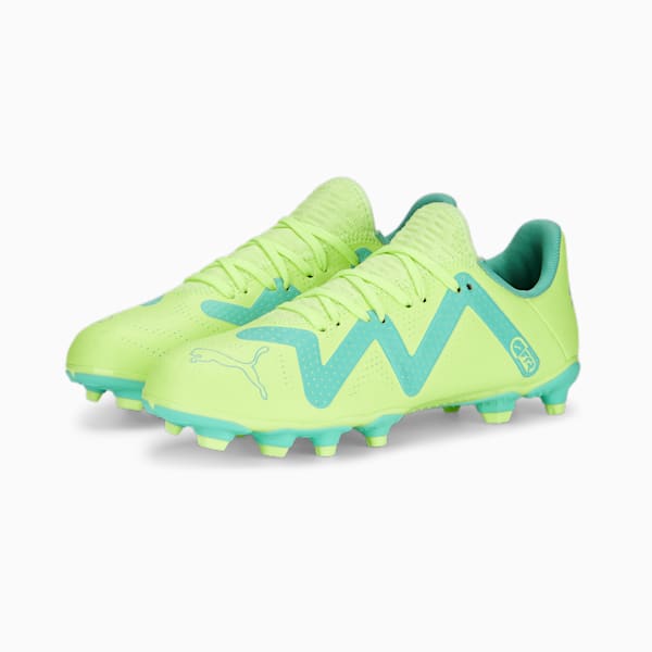 FUTURE PLAY Youth Football Boots, Fast Yellow-PUMA Black-Electric Peppermint, extralarge-AUS