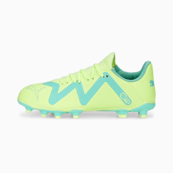 FUTURE PLAY Youth Football Boots, Fast Yellow-PUMA Black-Electric Peppermint, extralarge-AUS