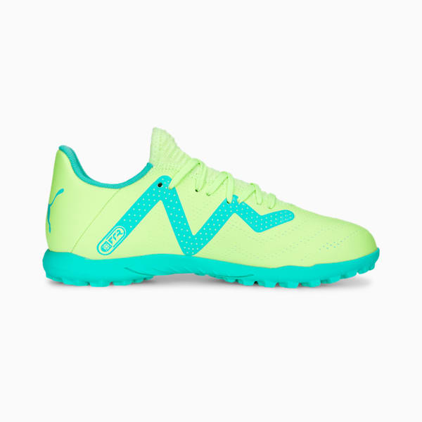 FUTURE Play TT Football Boots Youth, Fast Yellow-PUMA Black-Electric Peppermint, extralarge