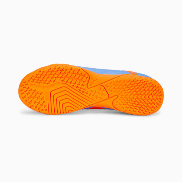FUTURE Play IT Big Kids' Soccer Cleats, Blue Glimmer-PUMA White-Ultra Orange, extralarge