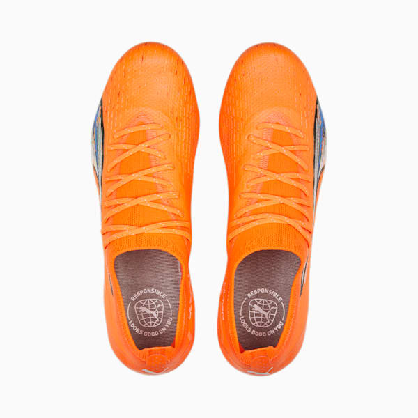ULTRA ULTIMATE FG/AG Football Boots Women, Ultra Orange-PUMA White-Blue Glimmer
