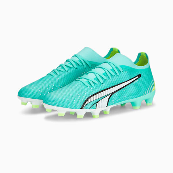ULTRA MATCH Men's Football Boots, Electric Peppermint-PUMA White-Fast Yellow, extralarge-IND