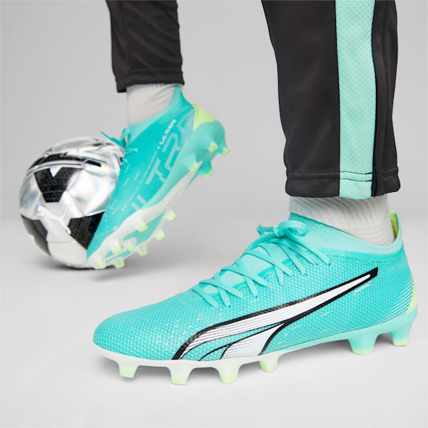 ULTRA MATCH Men's Football Boots, Electric Peppermint-PUMA White-Fast Yellow, extralarge-IND
