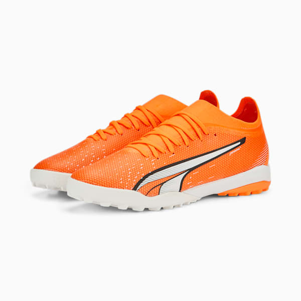 ULTRA MATCH Men's Turf Trainers, Ultra Orange-PUMA White-Blue Glimmer, extralarge-IND