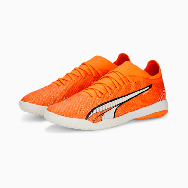 ULTRA MATCH Men's Indoor Sports Shoes, Ultra Orange-PUMA White-Blue Glimmer, extralarge-IND