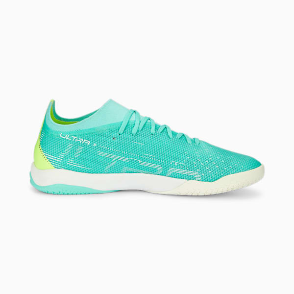 ULTRA MATCH Men's Indoor Sports Shoes, Electric Peppermint-PUMA White-Fast Yellow, extralarge-IND