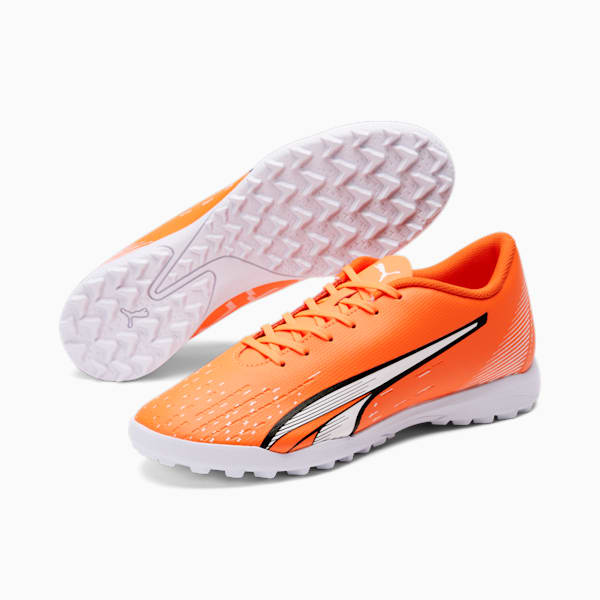 Puma ULTRA PLAY TT - Botas de fútbol multitacos - ultra orange/white/blue  glimmer/naranja 