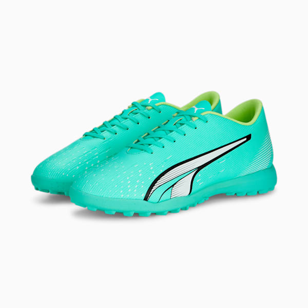 メンズ ウルトラ プレイ TT サッカー トレーニング シューズ, Electric Peppermint-PUMA White-Fast Yellow