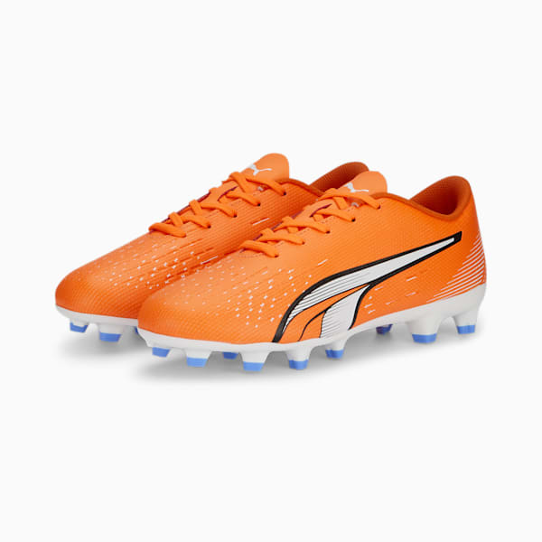 ULTRA PLAY Youth Football Boots, Ultra Orange-PUMA White-Blue Glimmer, extralarge-AUS