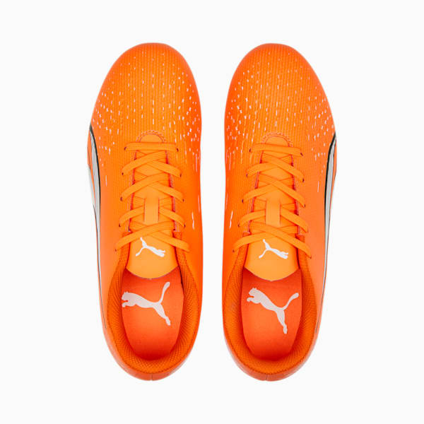 ULTRA PLAY Youth Football Boots, Ultra Orange-PUMA White-Blue Glimmer, extralarge-IND