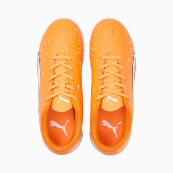ULTRA PLAY Youth Indoor Sports Shoes, Ultra Orange-PUMA White-Blue Glimmer, extralarge-AUS
