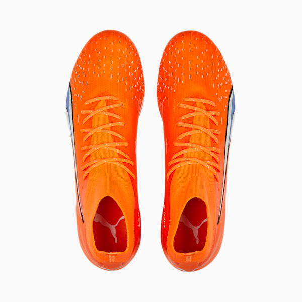ULTRA PRO Men's Football Boots, Ultra Orange-PUMA White-Blue Glimmer, extralarge-IND