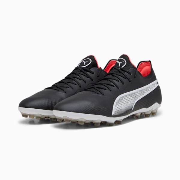 ユニセックス キング アルティメット MG サッカースパイク, PUMA Black-PUMA White-Fire Orchid, extralarge-JPN