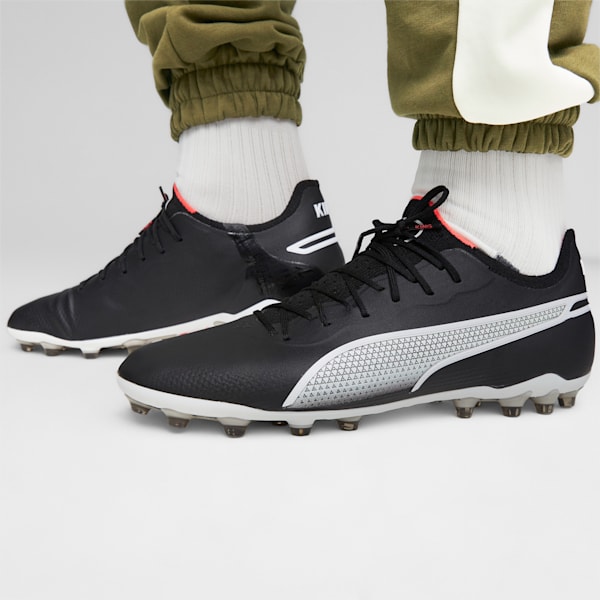 ユニセックス キング アルティメット MG サッカースパイク, PUMA Black-PUMA White-Fire Orchid, extralarge-JPN