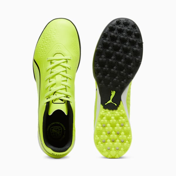 KING MATCH TT Football Boots Unisex, Electric Lime-PUMA Black, extralarge